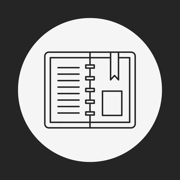 Lijn notitiepictogram — Stockvector