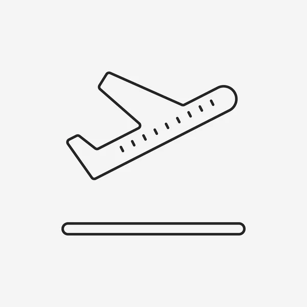 Icono de línea de avión — Vector de stock