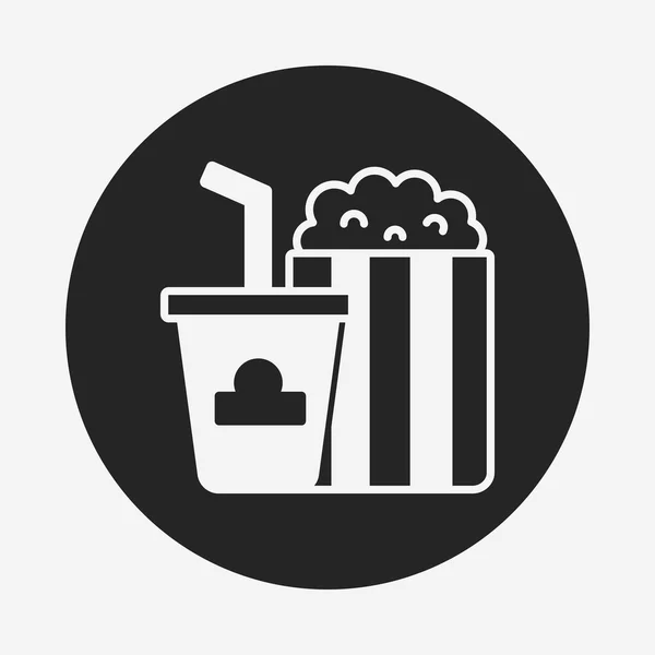 Popcorn og sodavand ikon – Stock-vektor