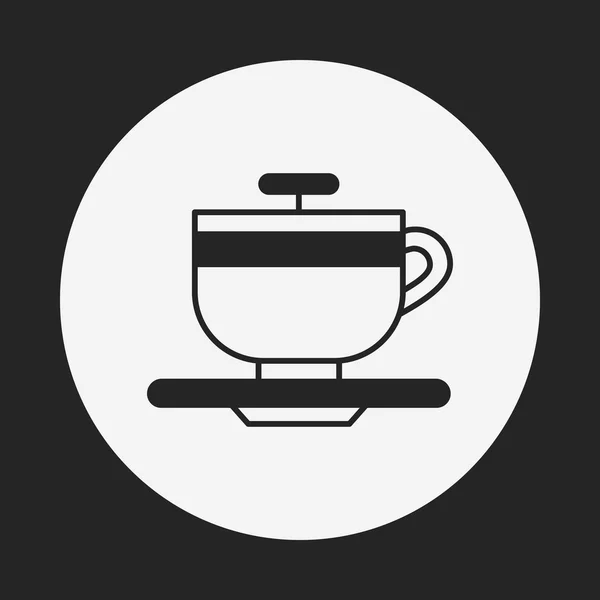 Parque de atracciones icono de la taza de café — Vector de stock