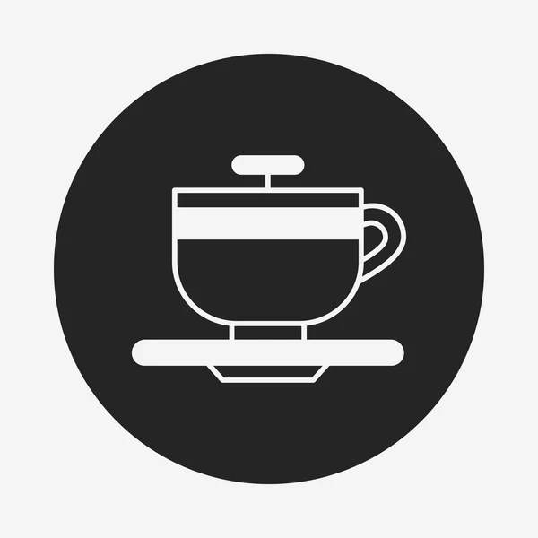 Vergnügungspark Kaffeetasse-Ikone — Stockvektor