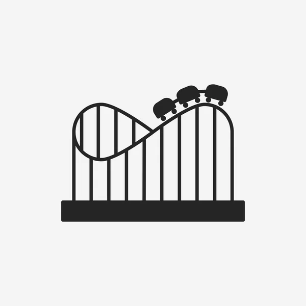 Park rozrywki roller coaster ikona — Wektor stockowy