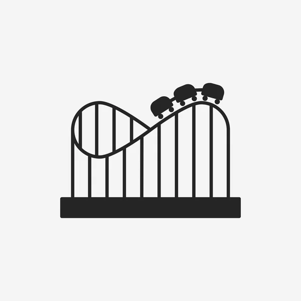 Achterbahn-Ikone im Freizeitpark — Stockvektor