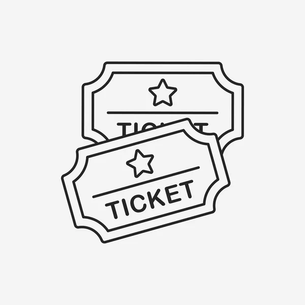 Bilet linii ikona — Wektor stockowy