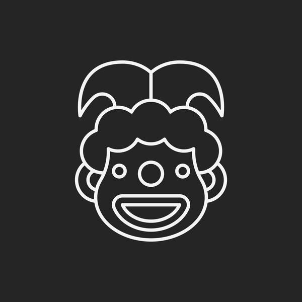 clown line icon