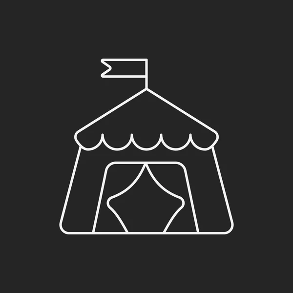 Circus tent line icon — Stock Vector