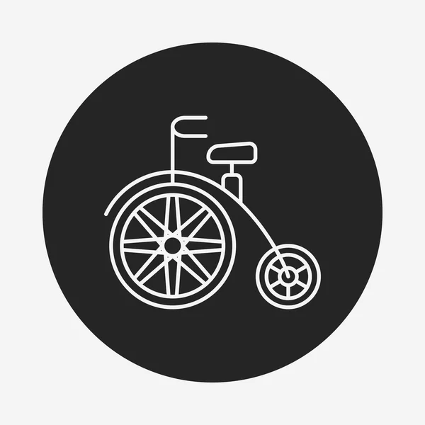 Icono de línea de bicicleta — Vector de stock