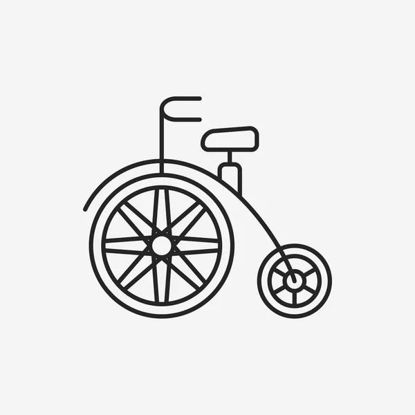 Icono de línea de bicicleta — Vector de stock