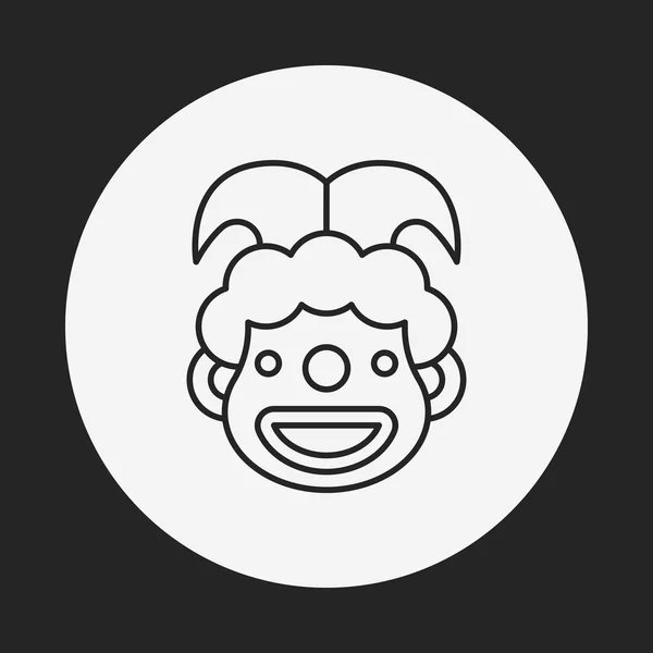 Línea de payaso icono — Vector de stock