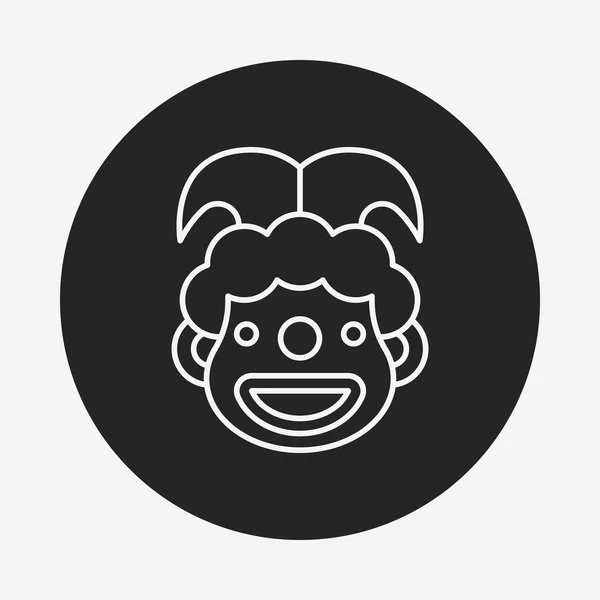 Línea de payaso icono — Vector de stock