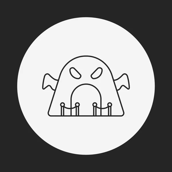 Haunted House line icon — Stock Vector