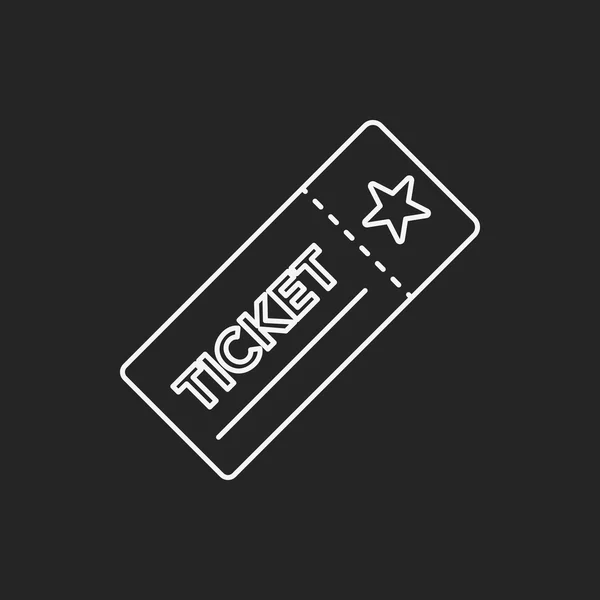 Icono de línea de ticket — Vector de stock