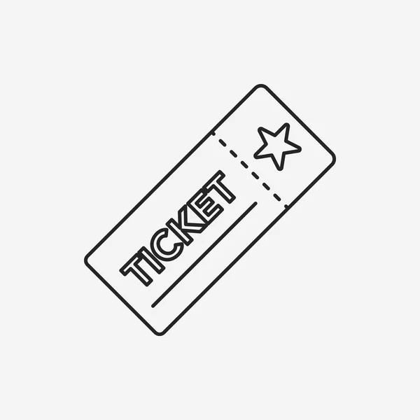 Icono de línea de ticket — Vector de stock