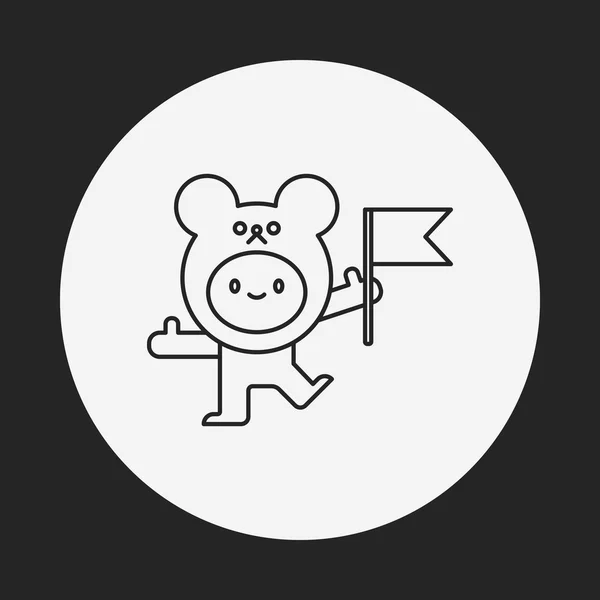 Medve ruha sor ikon — Stock Vector