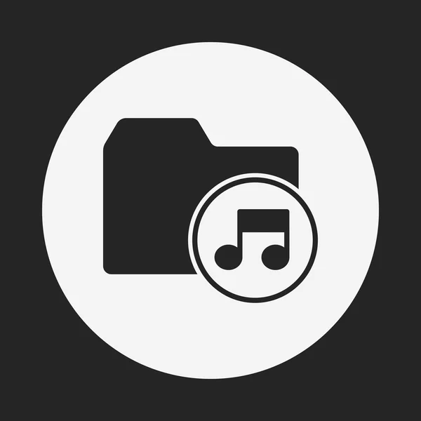 Icône de fichier de musique — Image vectorielle