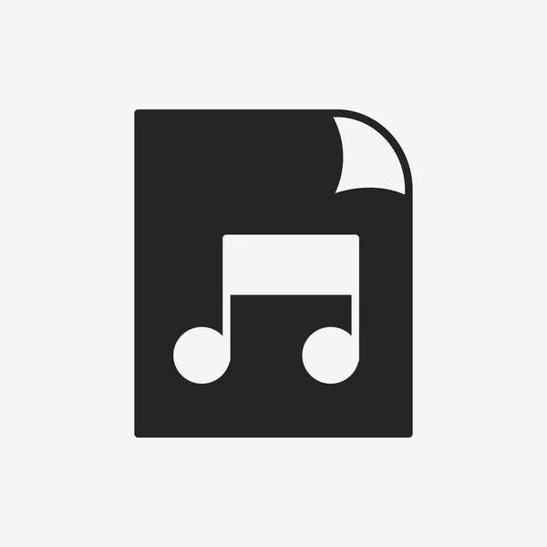 Icône de fichier de musique — Image vectorielle