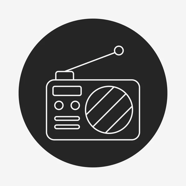 Sonido línea de grabación icono — Vector de stock