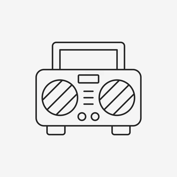 Sonido línea de grabación icono — Vector de stock