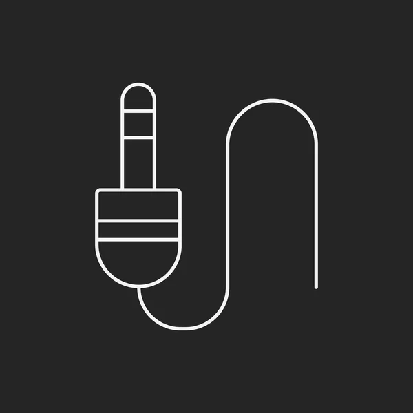 Kabel audio linia ikona — Wektor stockowy