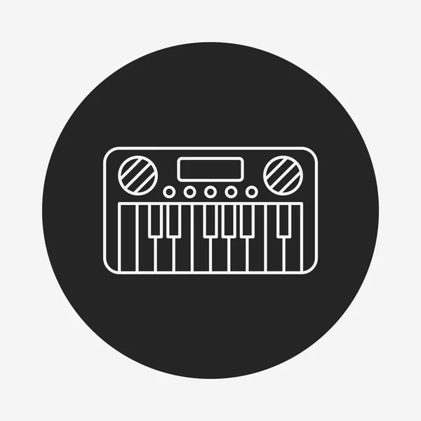 Icono de línea de instrumento musical — Vector de stock