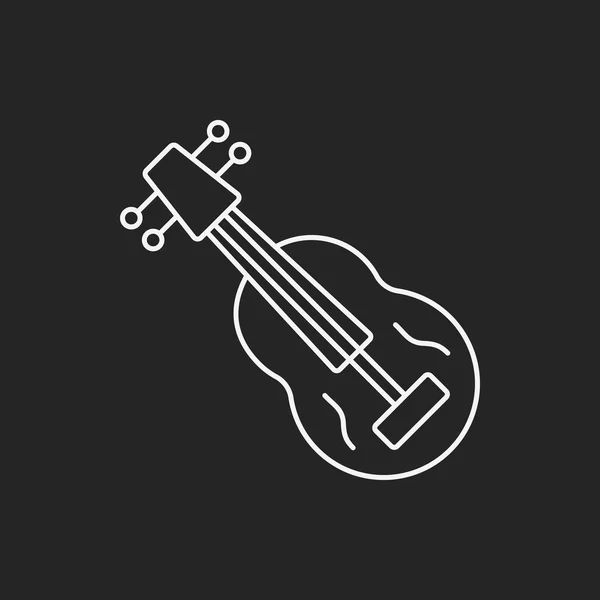 Значок лінії скрипки музичного інструменту — стоковий вектор