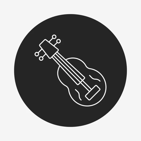Musical instrument violin line icon — Stock Vector
