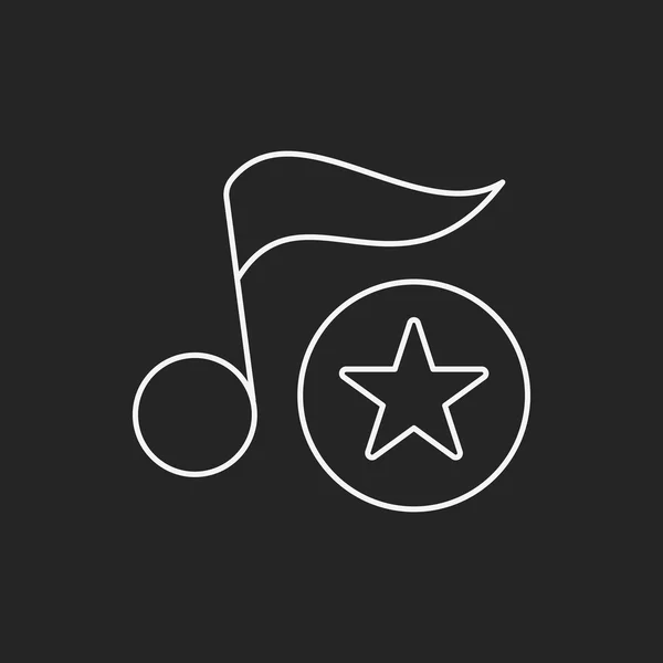 Muziek lijn pictogram — Stockvector