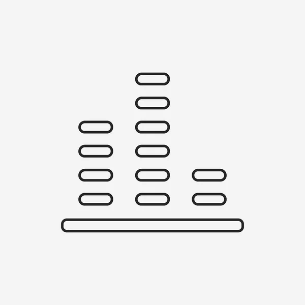 Volume lijn pictogram — Stockvector