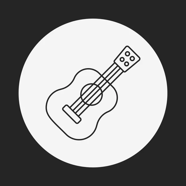 Guitar line icon — Stock Vector