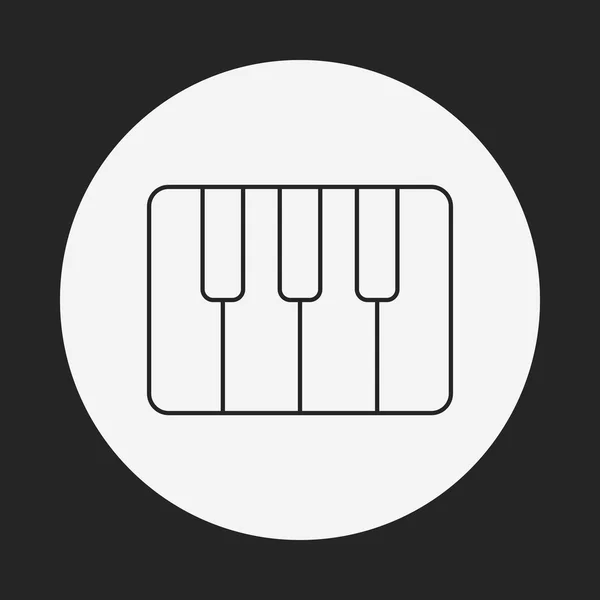 Ícone de linha de instrumento musical — Vetor de Stock