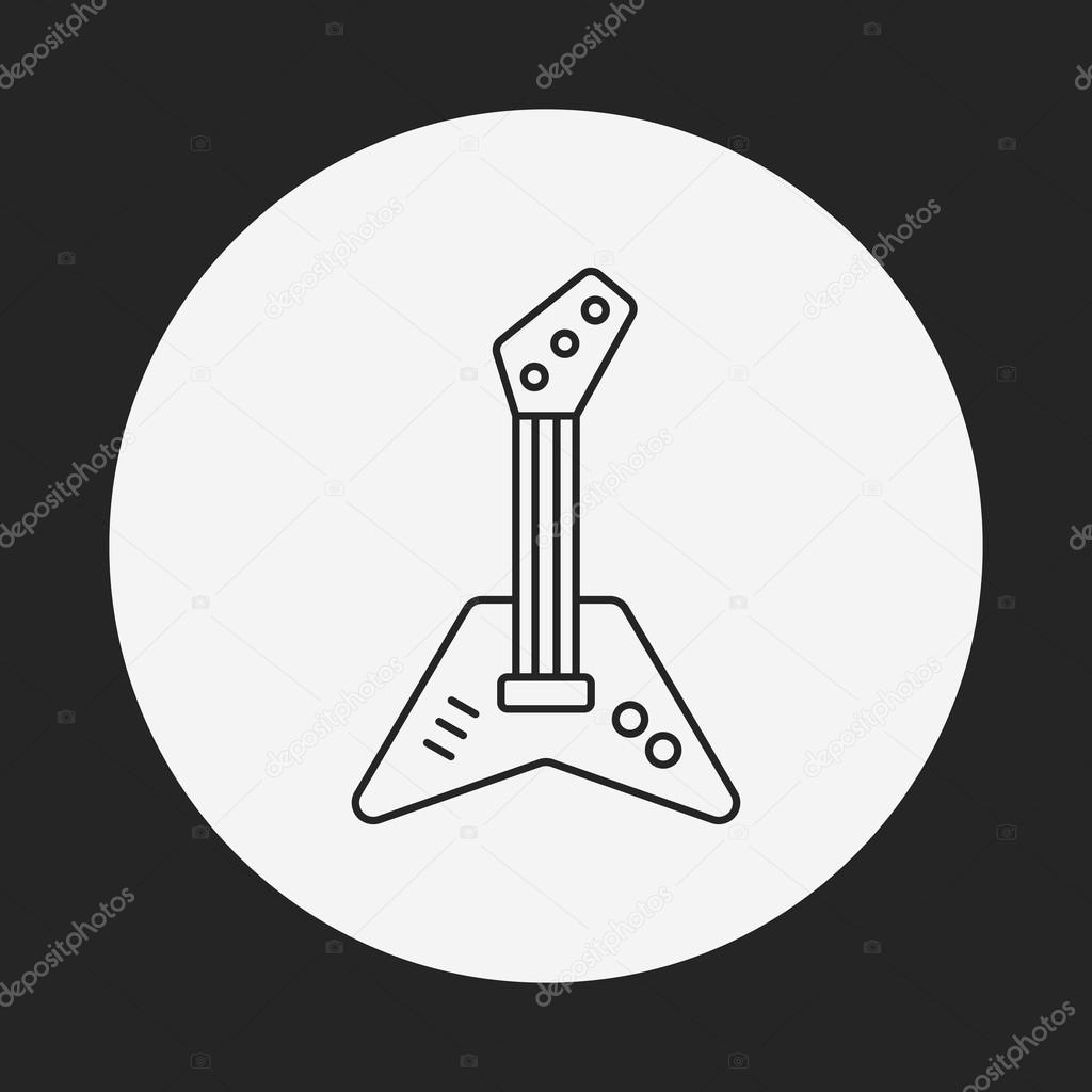 guitar line icon