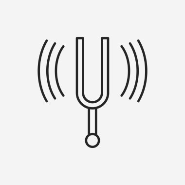 tuning fork line icon clipart
