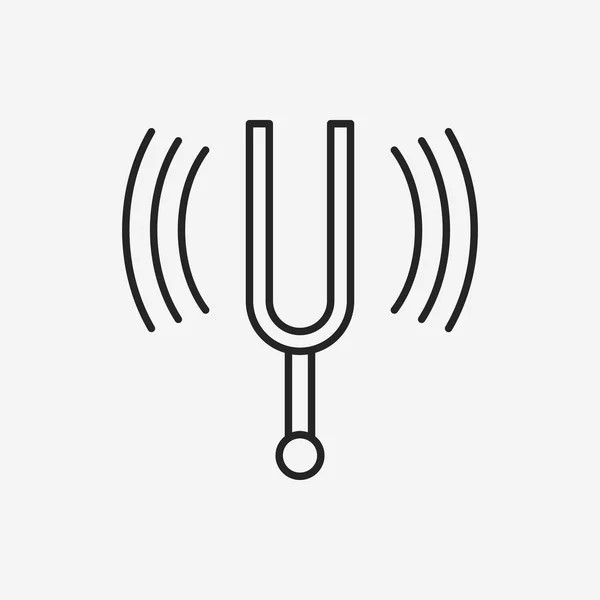 Tuning fork line icon — Stock Vector