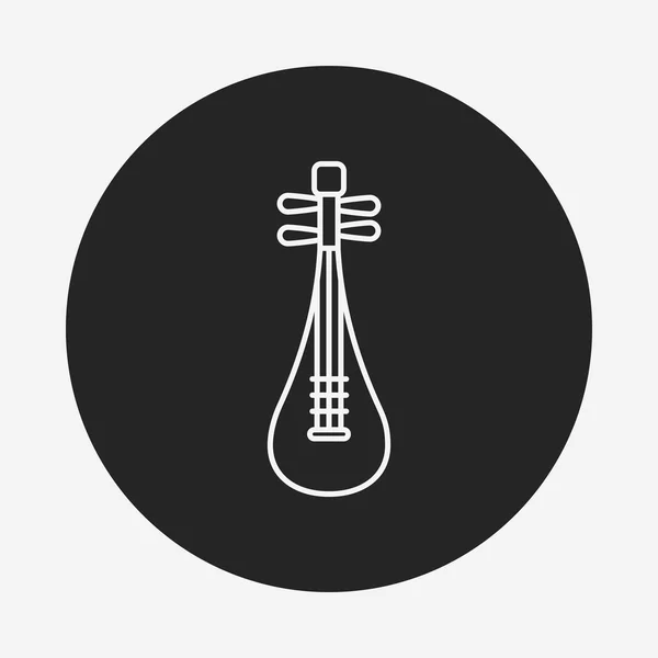 Musikinstrument kinesisk luta ikon — Stock vektor