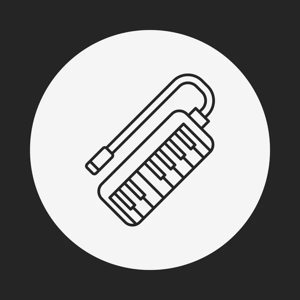 Икона линии музыкальных инструментов — стоковый вектор