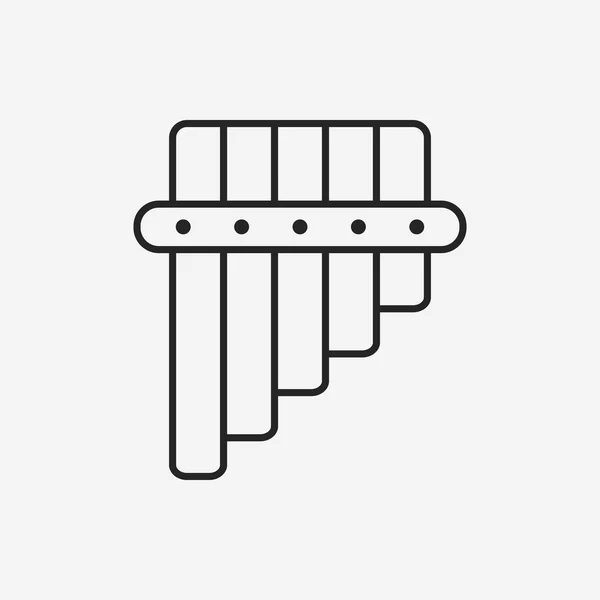 Ícone de linha de flauta —  Vetores de Stock