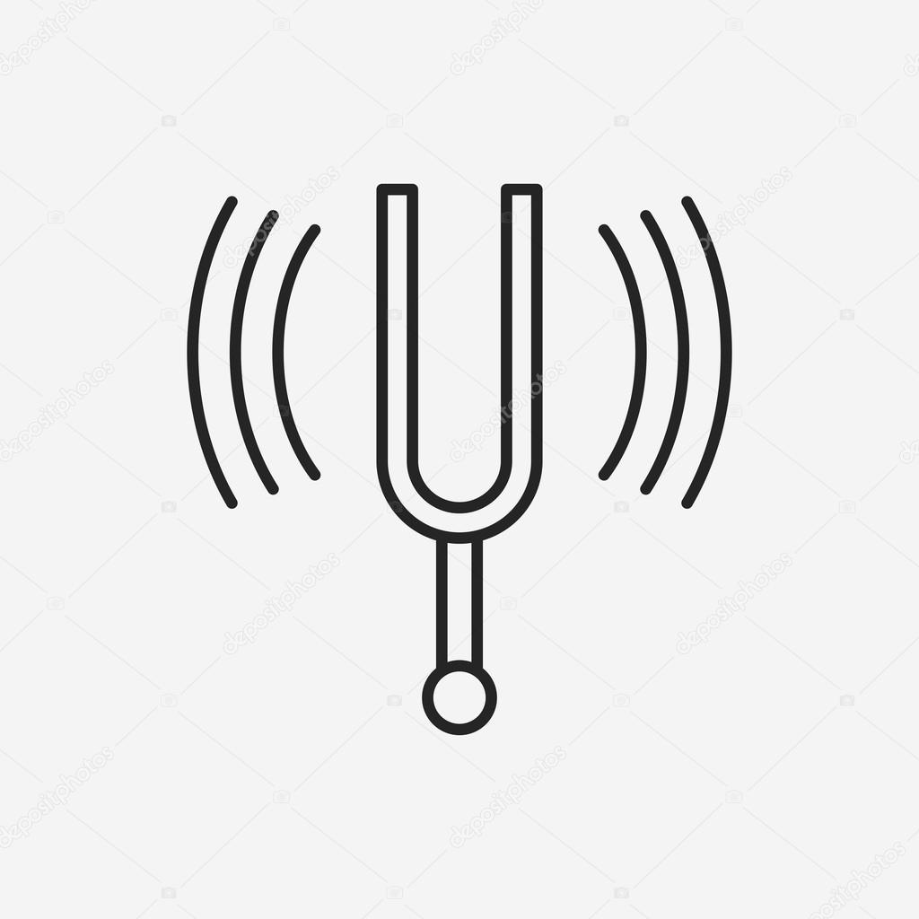 tuning fork line icon