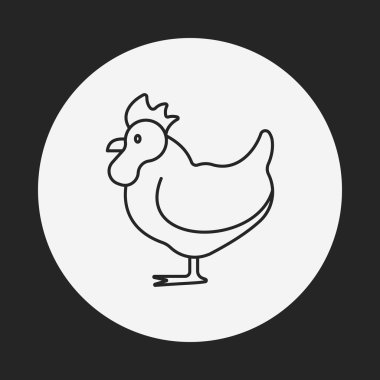 Tavuk çizgisi simgesi