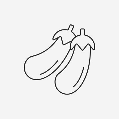 Patlıcan çizgisi simgesi