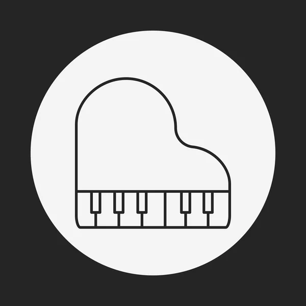 Icône de ligne d'instrument de musique — Image vectorielle