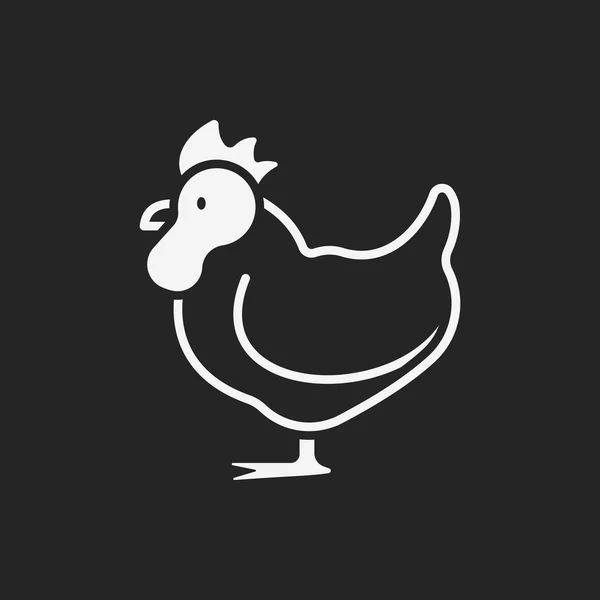 Icono de pollo — Vector de stock