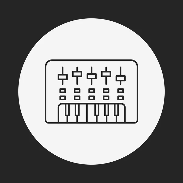 DJ schijfpictogram lijn — Stockvector