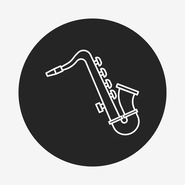 Icono de línea de saxofón — Vector de stock