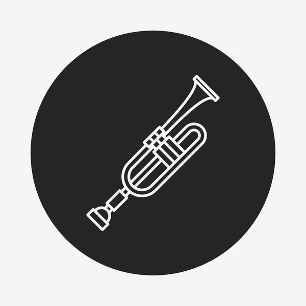 Icône de ligne de trompette — Image vectorielle