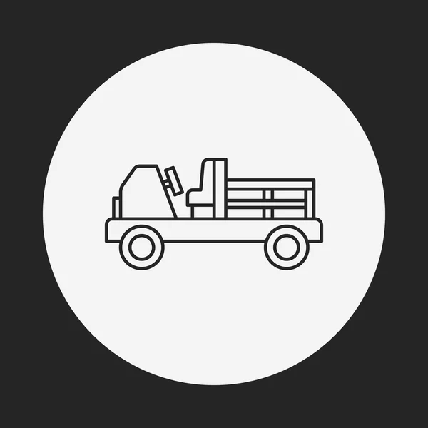 Εικονίδιο γραμμής φορτηγό φορτίου — Διανυσματικό Αρχείο