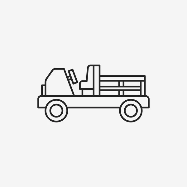 Lading vrachtwagen lijn pictogram — Stockvector