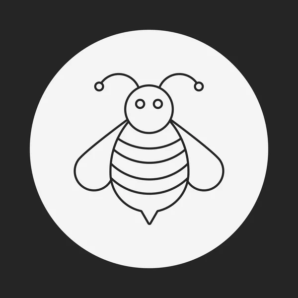 Ikona čáry včela — Stockový vektor