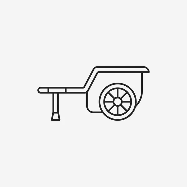 Ikone der Lastwagenlinie — Stockvektor