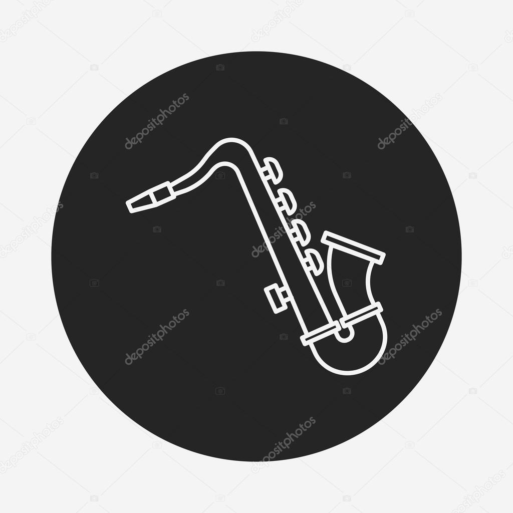 Saxophone line icon