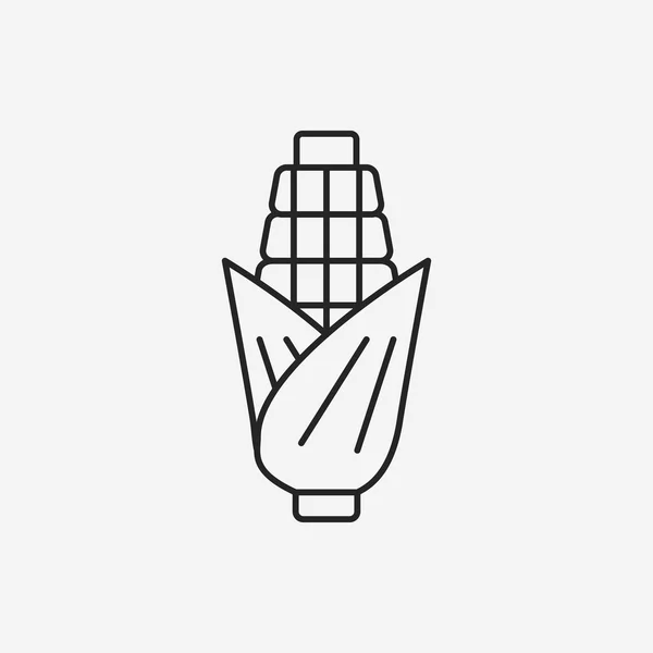 Icône ligne de maïs — Image vectorielle